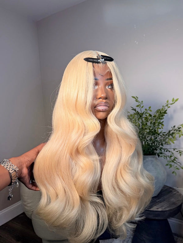 Perruque wave blonde densité 180%